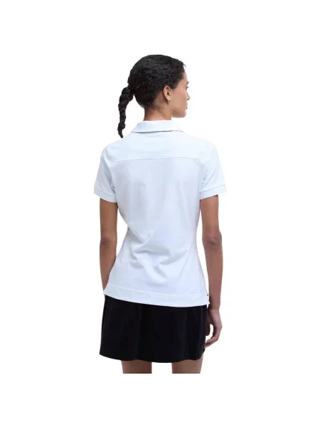 Tricou polo Barbour alb