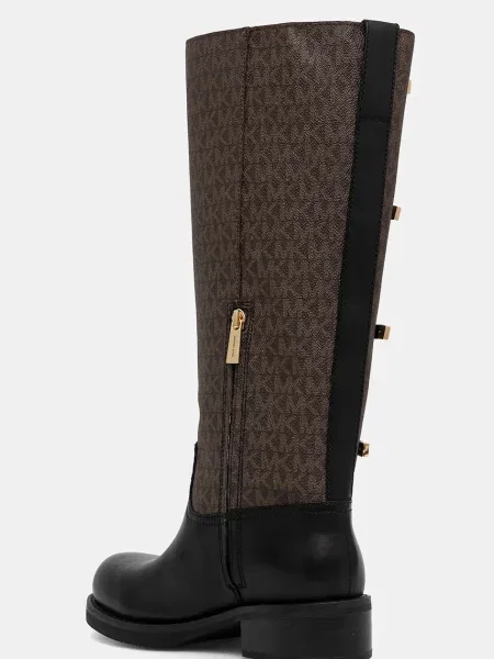 Kozačky MICHAEL Michael Kors Darrington na plochém hnědá