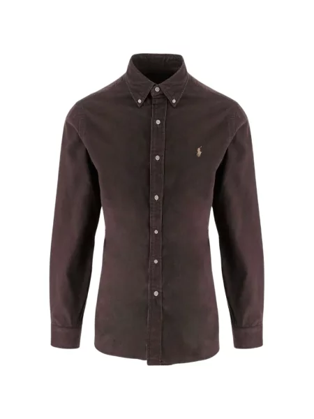 Samt džemper Polo Ralph Lauren s autogramom smeđa