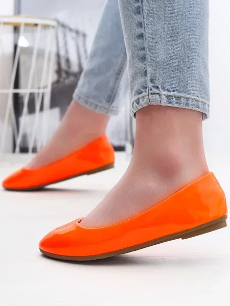 Lakirane balerinke Resti oranžna