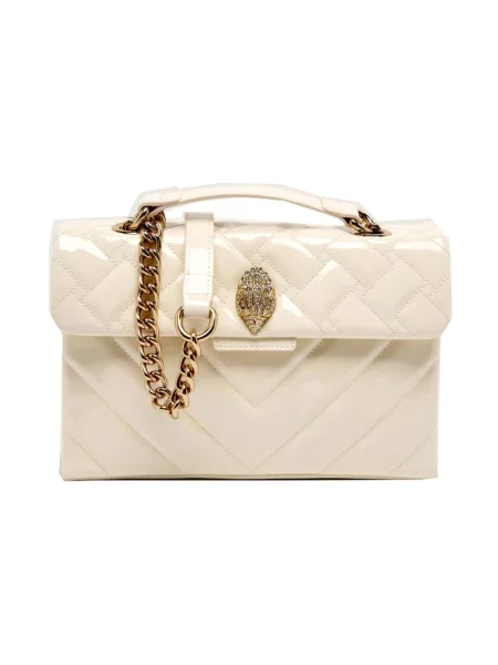 Torebka crossbody Kurt Geiger skórzana beżowa