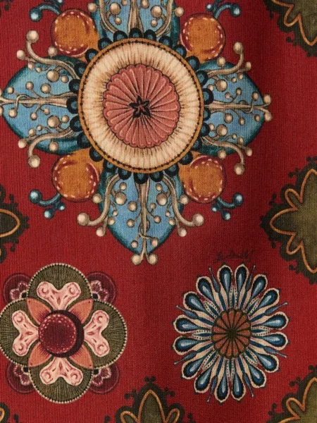 Fustă midi La Doublej cu model floral cu imagine până la genunchi roșu