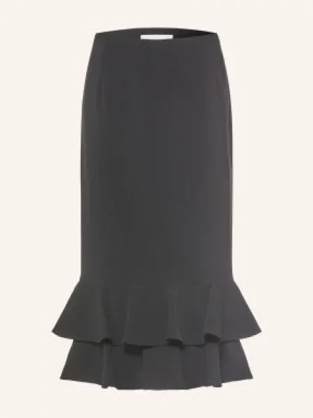 Claudie Pierlot Spódnica Z Falbanami schwarz czarna