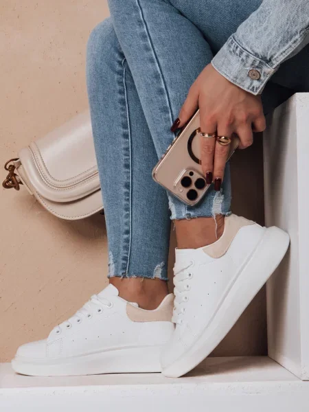 Sportowe sneakersy DOMINI Dstreet beżowe