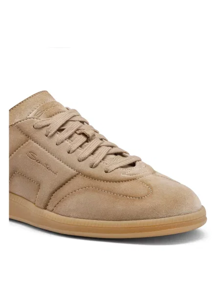 Sneakersy Santoni zamszowe brązowe