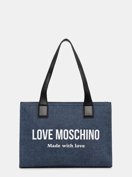 LOVE MOSCHINO Kabelka Modrá biela