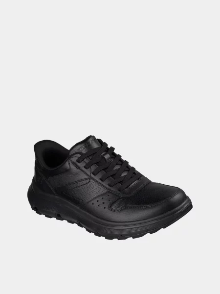 Кожаные повседневные кроссовки Skechers черные