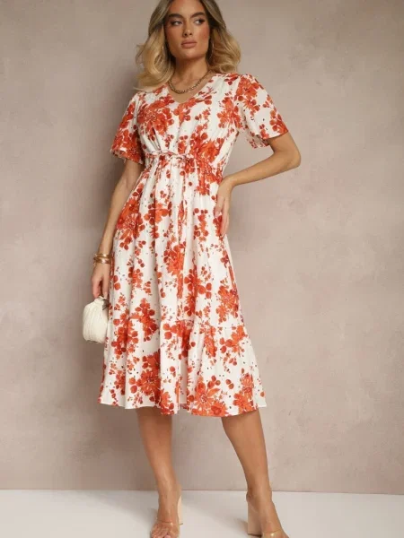 Rochie Velbia portocalie