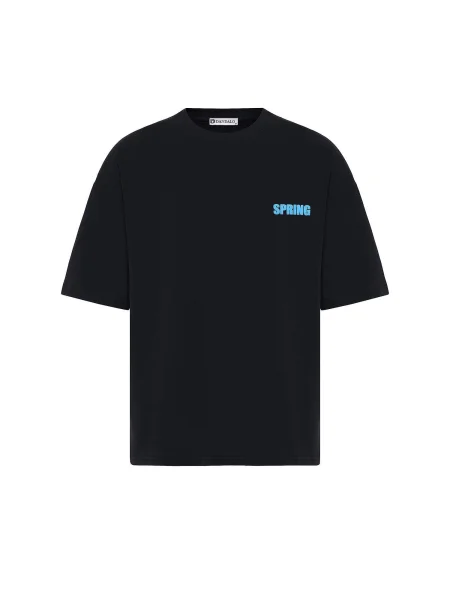 Dandalo Tricou albastru aqua / negru alb
