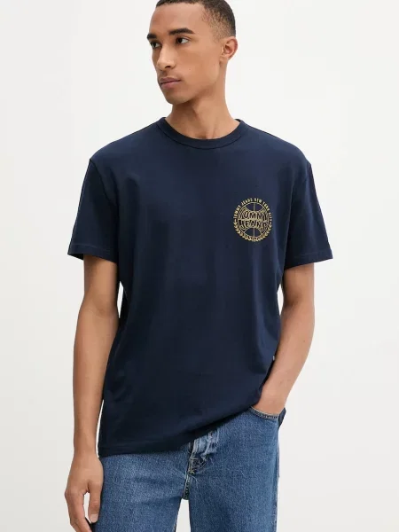 Тениска Tommy Jeans с десен тъмносиньо
