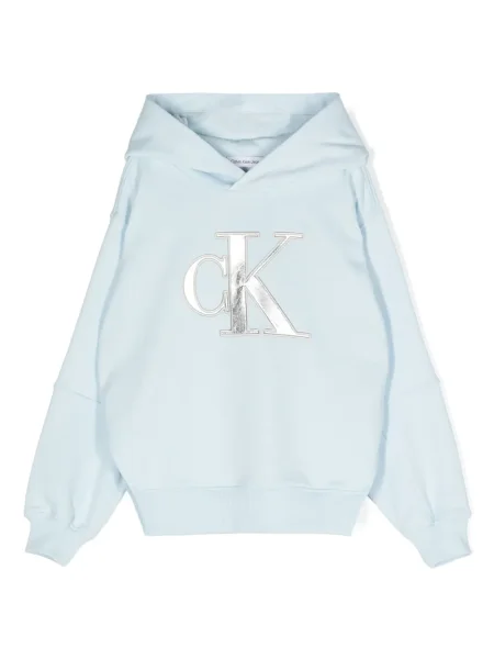 Bluza z kapturem dziecięca Calvin Klein niebieska