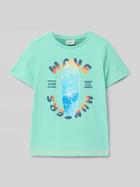 T-shirt o kroju regular fit z czystej bawełny S.oliver Red Label