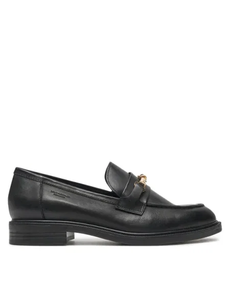 Bőr lapos talpú félcipő Vagabond Shoemakers fekete