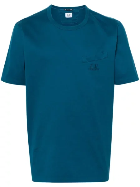 Tricou C.p. Company cu broderie albastru