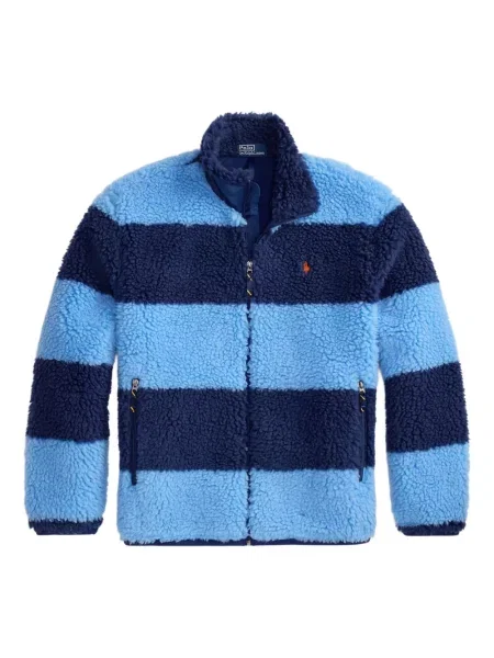 Ριγέ polo Polo Ralph Lauren με κουκούλα με αυτόγραφο λευκό