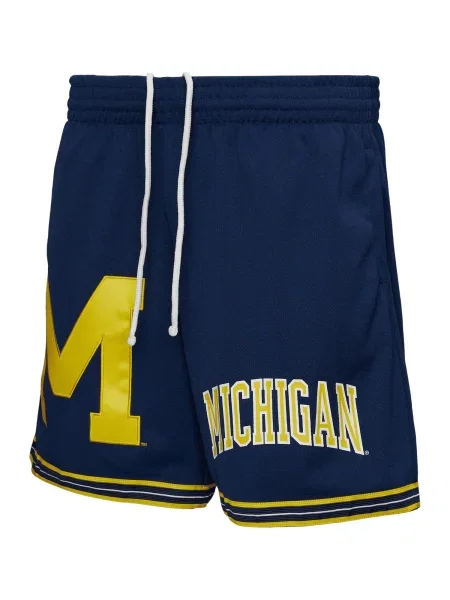 Mitchell & Ness Pantaloni sport bleumarin galben