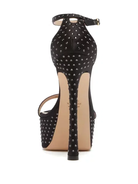 Sandale Stuart Weitzman de cristal negru