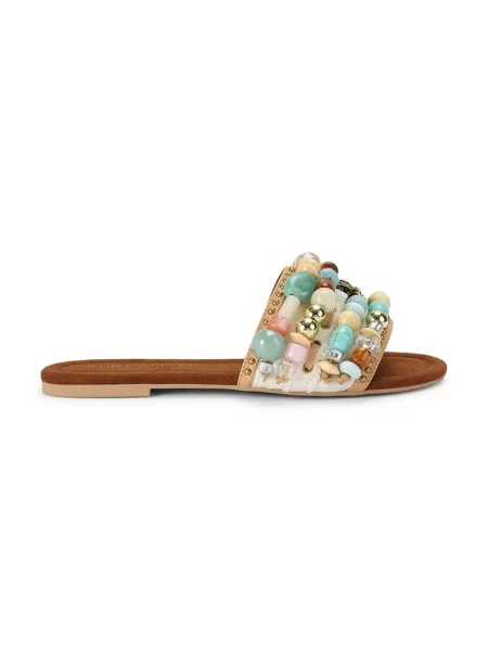 Kurt Geiger London šľapky dámske Southbank Beaded Flat hnedá