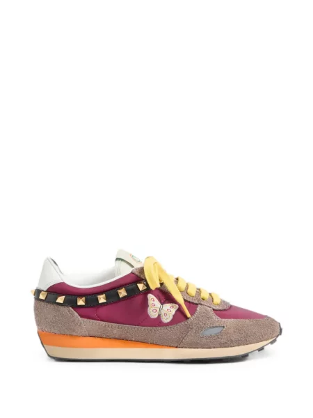 Sneakerși Valentino Garavani cu broderie din piele roșu