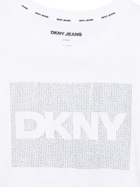 Stras tricou Dkny alb