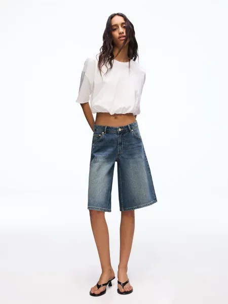 Bershka Jeans închis albastru