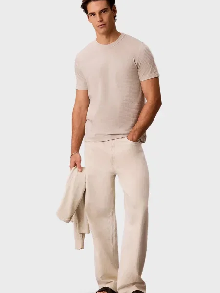 Футболка Calvin Klein в полоску бежевая
