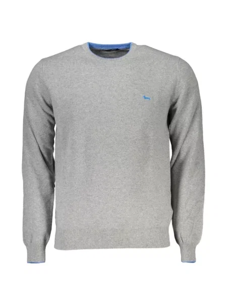 Pulover Harmont & Blaine cu broderie gri