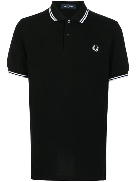 Polo Fred Perry cu broderie negru