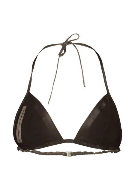 Sutien Rick Owens din piele cu gât halter maro