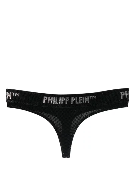 Chiloți tanga Philipp Plein de cristal negru