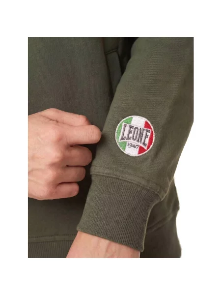 Mikina na zips Leone 1947 zelená