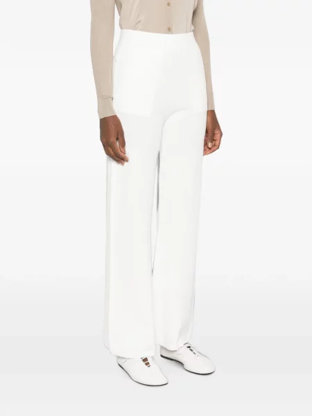 Pantaloni Max Mara alergare alb