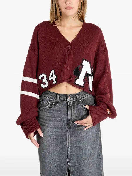 Къс тениска Nike с дантела синьо