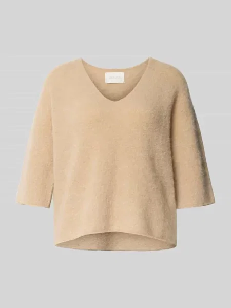 Sweter wełniany z mieszanki alpaki i wełny Juvia biały