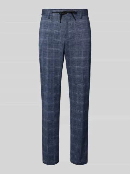Spodnie do garnituru o kroju slim fit ze szlufkami na S.oliver Black Label granatowe