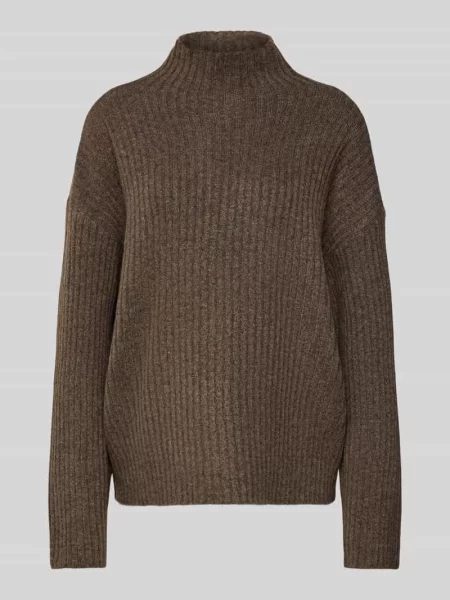 Sweter z dzianiny o luźnym kroju z półgolfem model ‘TULLE’ Pieces