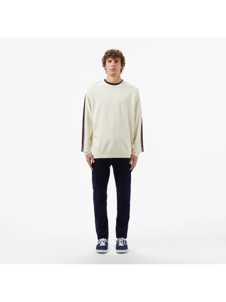 Lacoste Sweter Regular Fit biały