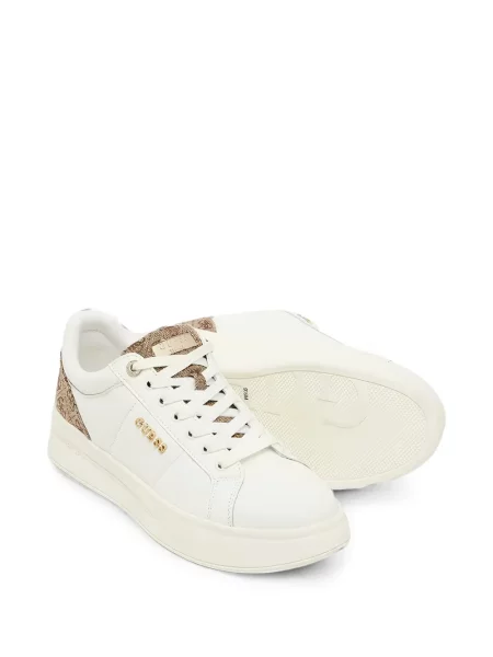 Sneakerși Guess cu autograf alb