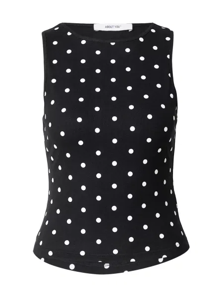 ABOUT YOU Top Maya negru alb