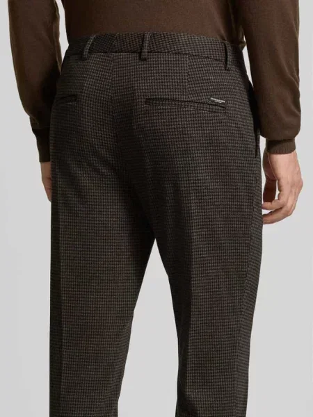 Scotch & Soda Spodnie Dżersejowe Mott Super Slim Fit braun czarne