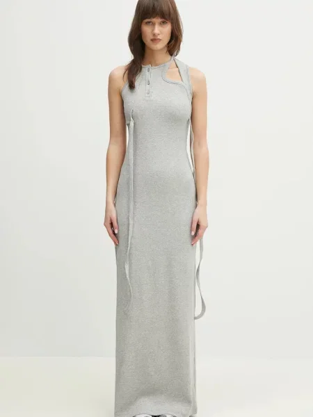 Ottolinger sukienka Tank Maxi maxi dopasowana srebrny