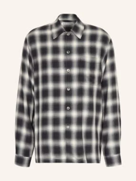 Our Legacy Košile Every Relaxed Fit tmavě modrá / světle šedá