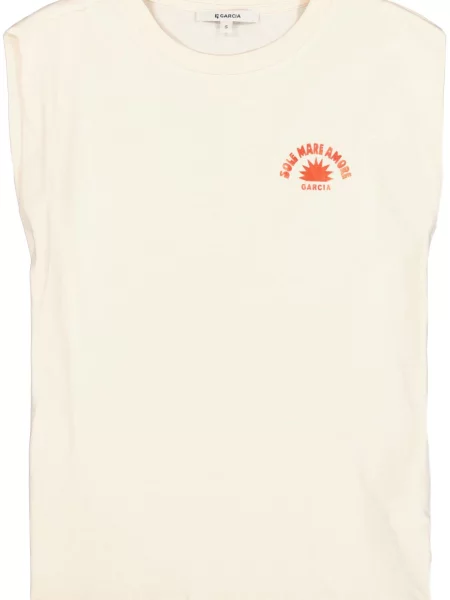 GARCIA Tricou roșu orange alb