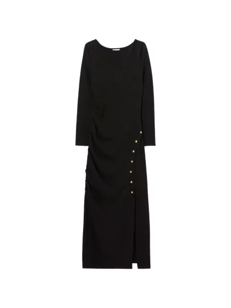 Lung rochie Claudie Pierlot din jerseu negru