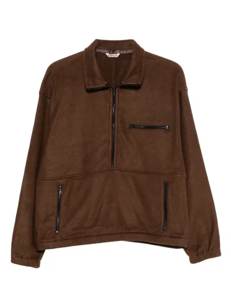 Patentni zatvarač na pola jakna od flisa Auralee od flisa smeđa