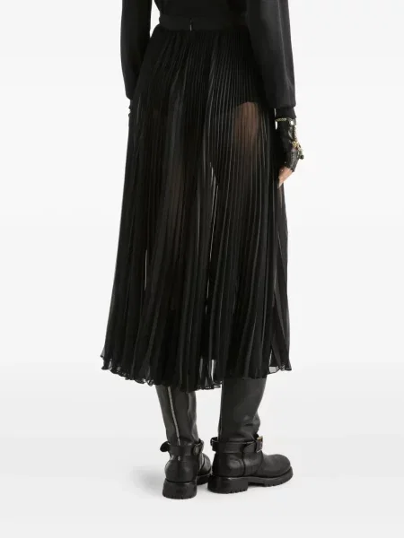 Fusta plisata Dolce & Gabbana plisată până la genunchi negru