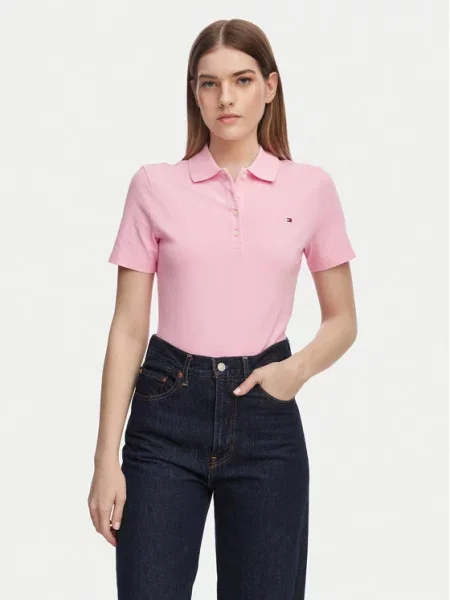 Tommy Hilfiger Polo majica Svetlo rožnata