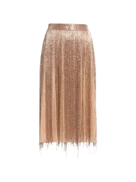 Fustă midi Elie Saab cu franjuri