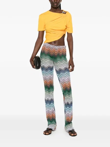 Pantaloni Missoni tricotate verde
