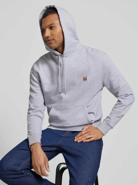 Bluza z kapturem z wyhaftowanym logo Maison Kitsune